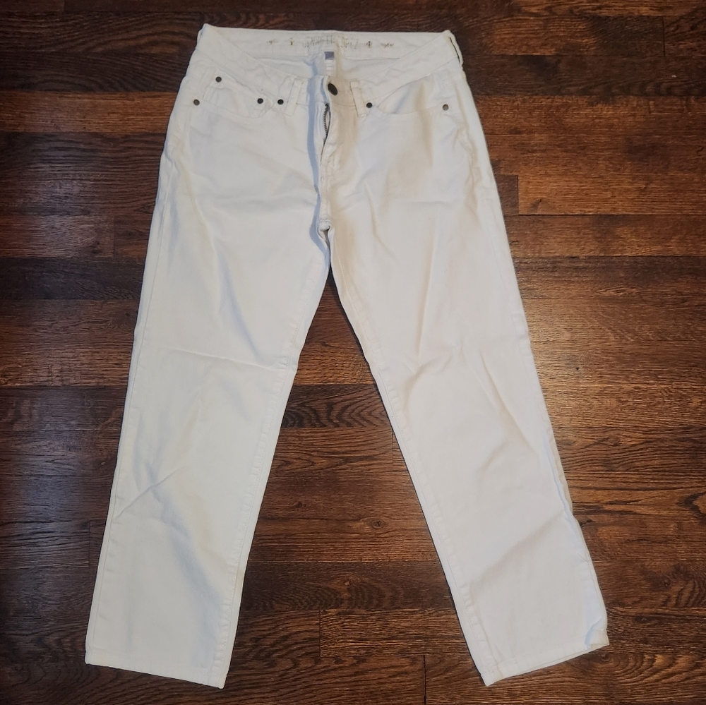 White Straight Leg Jeans